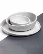 geschirrset marmor grau